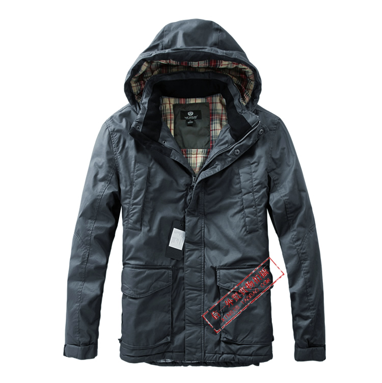 British style winter h & t windshield coating with a hood men's clothing wadded jacket hunting jacket cotton overcoat(China (Mainland))