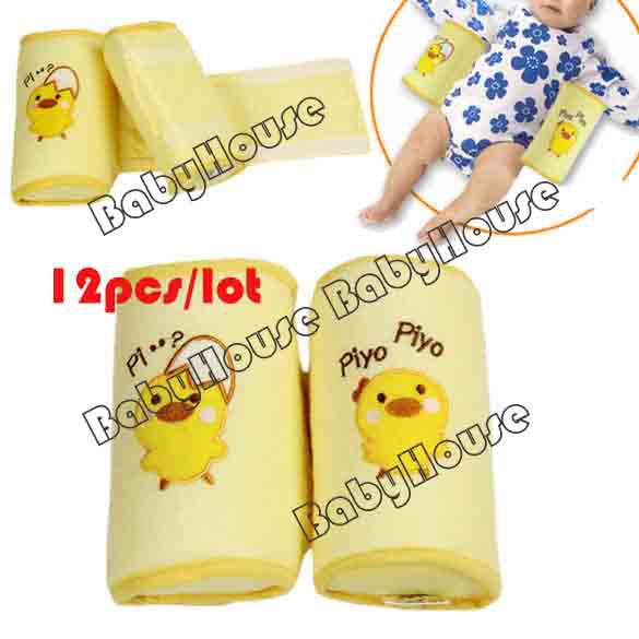 12pcs/lot Yellow New arrival Cute Baby Toddler Safe Cotton Anti Roll Sleep Head Baby Pillow Positioner Anti-rollove 3996(China (Mainland))