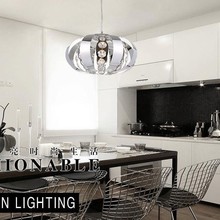 Hot selling 2013 new Pendant lamp for dinning room stainless steel crystal materia dia 35cm E27stainless