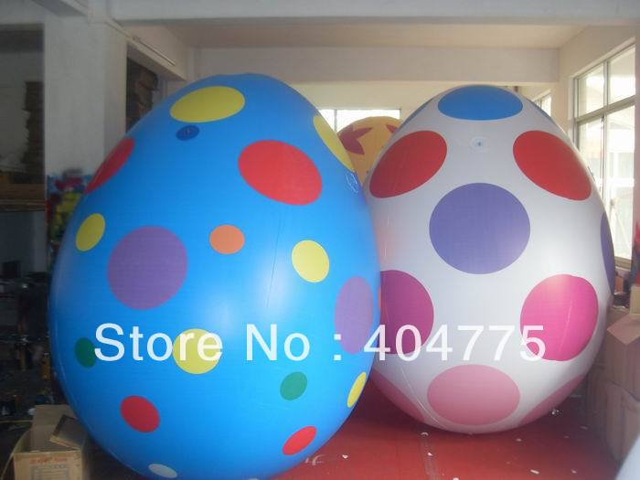 3mH inflatable PVC easter eggs,eastern decoration,easter decoration with valve+free shipping(China (Mainland))
