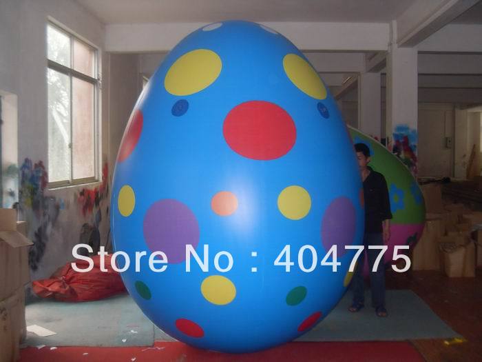 3mH inflatable PVC easter eggs,eastern decoration,easter decoration with valve+free shipping(China (Mainland))