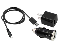 Samsung Galaxy S3 SIII i9300 Car Charger+Home Wall+Cable Micro USB V8 V9 Black(China (Mainland))