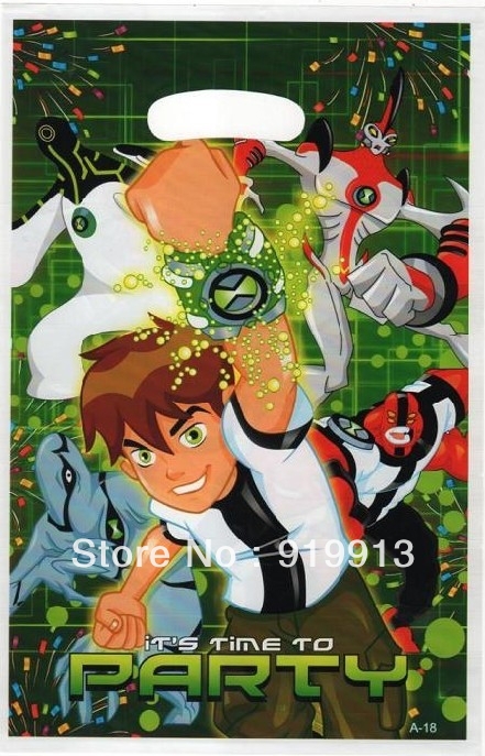 Its time to party BEN 10 BIRTHDAY PARTY LOOT/LOLLY BAGS PK8 FOR PARTY SUPPLIES TREATS(China (Mainland))