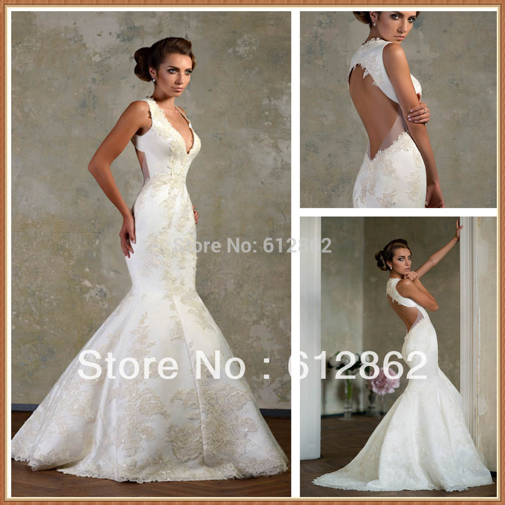 Sexy Mermaid Wedding Dresses With Sleeves
