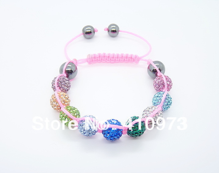 Fine Jewlery Shamballa Bracelet Fashion Jewelry Micro Pave CZ Disco Colour Beads Color Rope Shamballa Bracelets