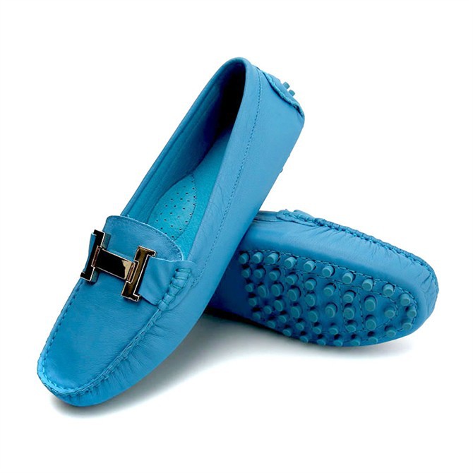 Women s flat bottomed single shoes gommini loafers female women s cowhide casual shoes genuine leather