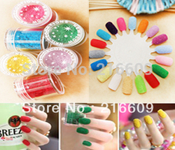 Beauty!!! 6pcs=6Colors/Lot Can Mix 83 Different Colors 3D Nail Art Decoration Flocking Powder Nails Velvet Art Free shipping(China (Mainland))