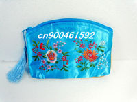 Free Shipping! Lot of 35 pcs beautiful CHINA Embroidery SILK PURSE coin BAG Women Lady flower Wallet/Purse Handbag makeup bag