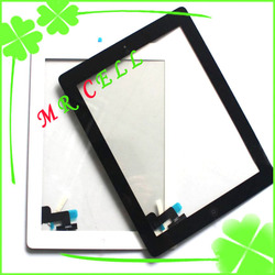 Free HK Post+tracking 100% new for iPad 2 Touch Screen Digitizer with Home Button Assembly black& white colour(China (Mainland))