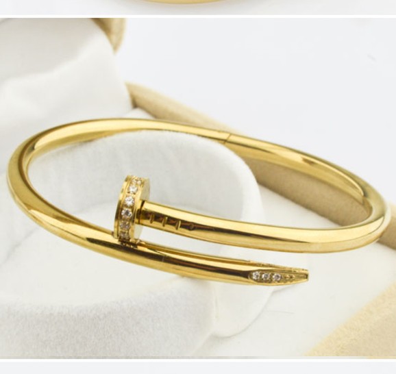 ... -steel-Gold-plated-punk-bracelet-bangle-with-Stones-for-women.jpg