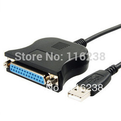 Free Shipping! New USB to DB25 Female Port Print Converter Cable LPT(China (Mainland))