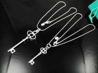 925 sterling silver set of double key charms pendants necklace for lovers jewlery wholesale price