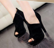 New Arrival Women Genuine Leather High-heeled Sandals,Platform Open Toe Single Shoes,Free Shipping