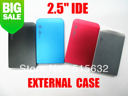 2.5" IDE Hard Drive Disk HDD External Black Case Enclosure Box USB 2.0 Laptop PC four colour(China (Mainland))