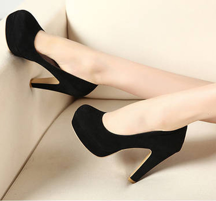 Night Club Shoes New Arrival Women High heeled Shoes Korean Style Work Place Black Pumps