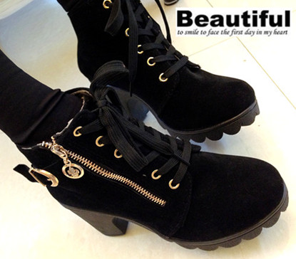 2013 Spring British Retro Style High heeled Platform Pumps Women Pure Color Side Zipper High Heel