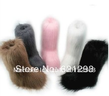 WOMEN’S HOT ESKIMO FAUX LONG FUR FURRY YETI BOOTS VINTAGE WARM