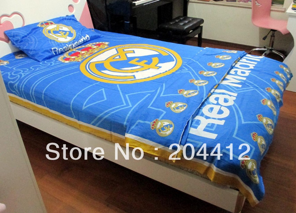 Real Madrid FC Soccer 3 Piece bedclothes Single Bedding Pillow Case ...