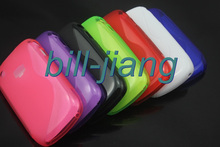Soft TPU Gel S line Skin Cover Case For Blackberry curve 8520 free shipping 10PC china post(China (Mainland))