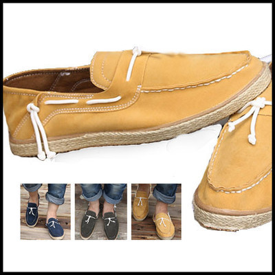 New Men Casual Canvas shoes Slip On Surf Loafers Driving Moccasin Boat Loafers Free Shipping Top Quality(China (Mainland))