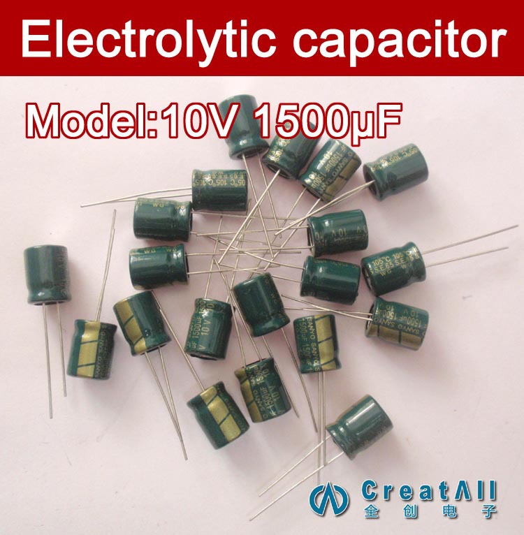 Купить 100шт 1500uf электролитический конденсатор 10v, 10v 1500 ...