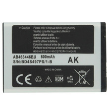 800mAh AB463446BU Replacement Battery for Samsung C512 / X208 / 1258 / 1250, Original Version (S/N: BD4S497PS/1-B)