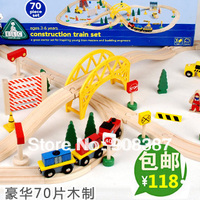 2013 new arrival Train track puzzle wooden toy compatible 2.4 thomas