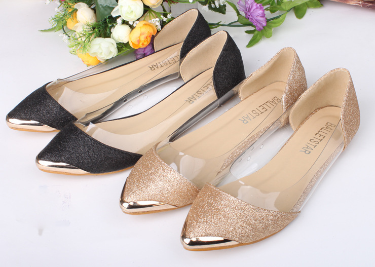 New Fashion Womens Rivet Sequins Flat Shoes PU Rome Style Summer Shoes ...