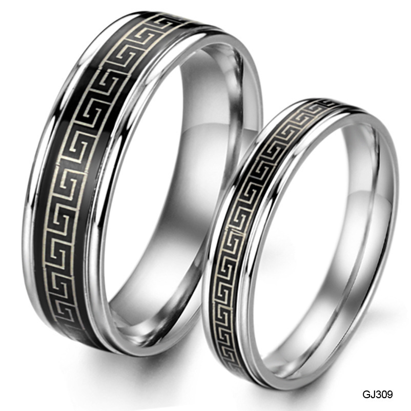 Wholesale-His-And-Hers-Promise-Ring-Sets-New-Black-Great-Wall-Grain ...