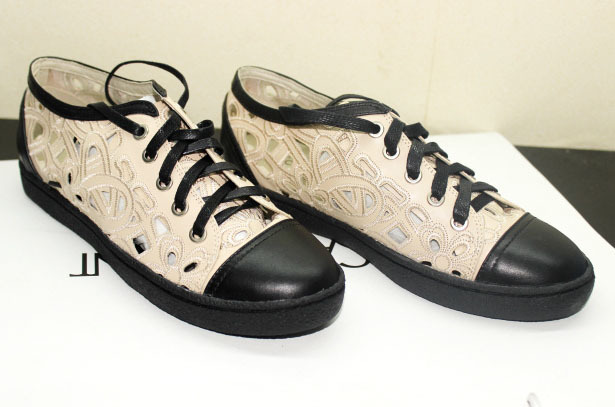 free shipping womens luxury brand genuine leather low cut best Quality black beige color lace up