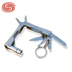 Wholesale or Retail Mini Pocket Tongs with LED Multifunction Pliers Multi-tool Portable Outdoor Tool Foldable Tongs(China (Mainland))