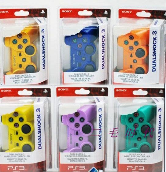 PS3 controller the PS3 wireless controller six axis vibration with bluetooth yellow green blue orange purple powders(China (Mainland))