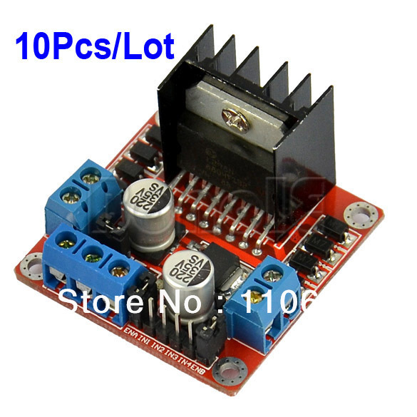 Cheapest 10Pcs/Lot Dual H Bridge DC Stepper Motor Drive Controller Board Module L298N for Arduino Free Shipping TK0450(China (Mainland))