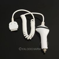 Wholesale 3pcs New White 8-pin Traval Car Vehicle Charger For Apple iPhone 4 iPad 81056 Free Shipping