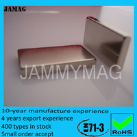 L20W8H5 1000pcs ni coating neodymium flat magnetic bar