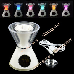 New Scent Oil Diffuser Warmer Burner electric incense burner Aroma Heater Lamp With Alarm clock Free Shipping S10715(China (Mainland))