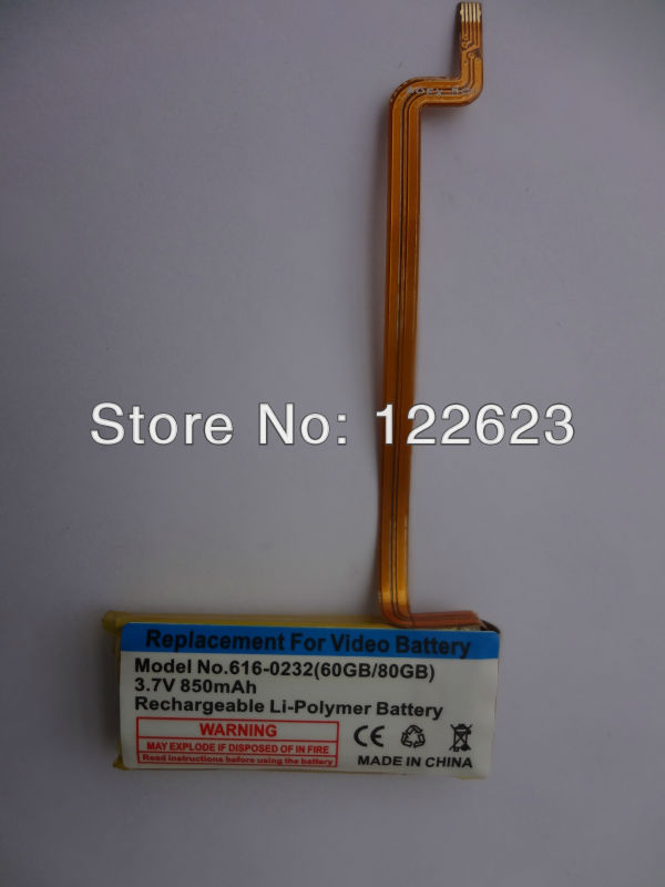 Wholesale for ipod video 5th gen 60GB 5.5th gen 80GB New Battery thick(China (Mainland))