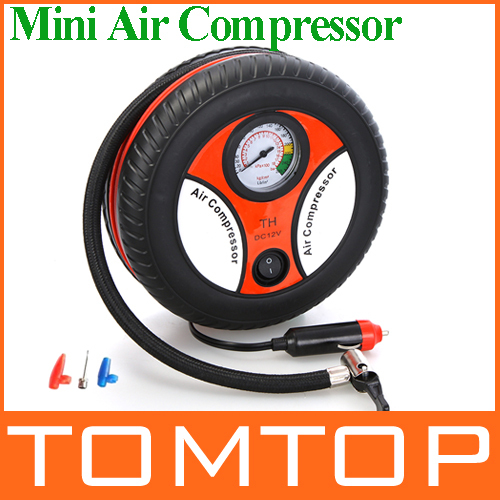 Portable Mini Tire Inflator Air Compressor Car Auto Portable Pump 260PSI DC 12V Free Shipping drop shipping Wholesale(China (Mainland))