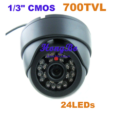 Hot Selling,new arrival !! 700tvl with 1/3″ CMOS  24IR night vision Color IR Indoor Security Dome CCTV Camera,free shipping