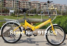 Free Shipping.20 double folding bicycle folding bike disc brakes variable speed drive variable speed folding bicycle