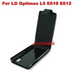 Free Shipping Flip PU Case Mobile Phone Case For LG Optimus L5 E610 E612(China (Mainland))
