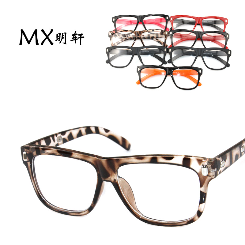 Classic vintage picture frame leopard print glasses frame rice glasses decoration glasses plain glass spectacles(China (Mainland))