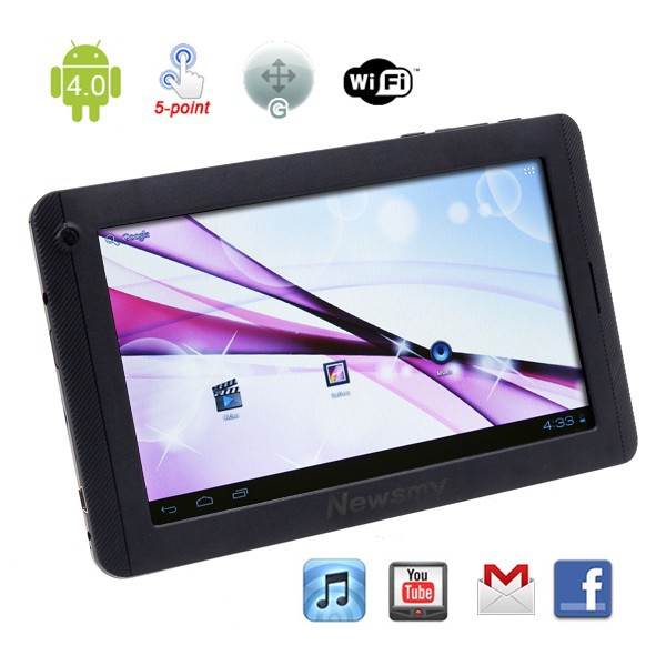 Free shipping T3 Newpad 7 inch Android 4.0 Tablet PC--1.2Ghz, 8GBMemory, Capacitive Screen Facebook YouTube 901742-NMT3(China (Mainland))