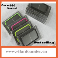 5.85USD one piece +50pcs/lot+DHL Free shipping+Aluminum Metal+Soft TPU Bumper Frame Case For Google Nexus 4 LG E960