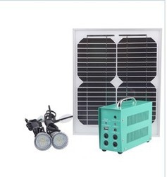 High brightness Portable Solar home lighting kit Mobile phone/fan/radio Charger 10W(China (Mainland))