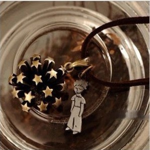 Free Shipping Wholesale Fashion Jewelry individuality The little prince rivet Star Flower Punk Pendant Necklace A185