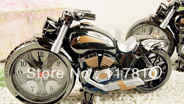 Cool motorcycle clock model grandfather alarm clock fashion personality alarm clock creative home gift Clock(China (Mainland))