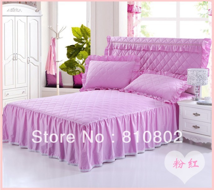 покрывало для кровати 2013 solid color princess bed skirt bedspread bed cover lace bedspread bed skirt /150*200cm в интернет-маг
