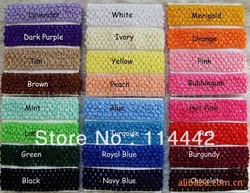 Free Shipping 100 pcs/ lot 24 Colors Crochet Elastic Headbands Girl Hair Accessary(China (Mainland))