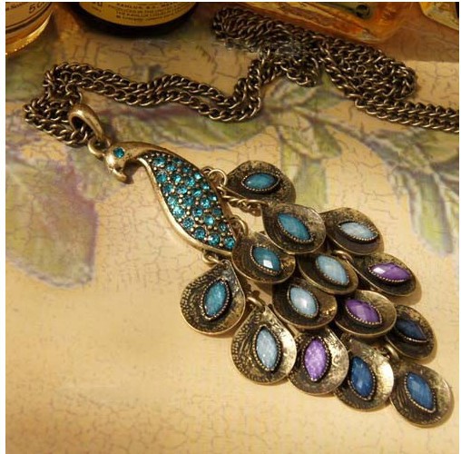 N188 Hot New Design Peafowl Necklace Fashion Vintage Jewelry Accessories Wholesales Free Shipping 